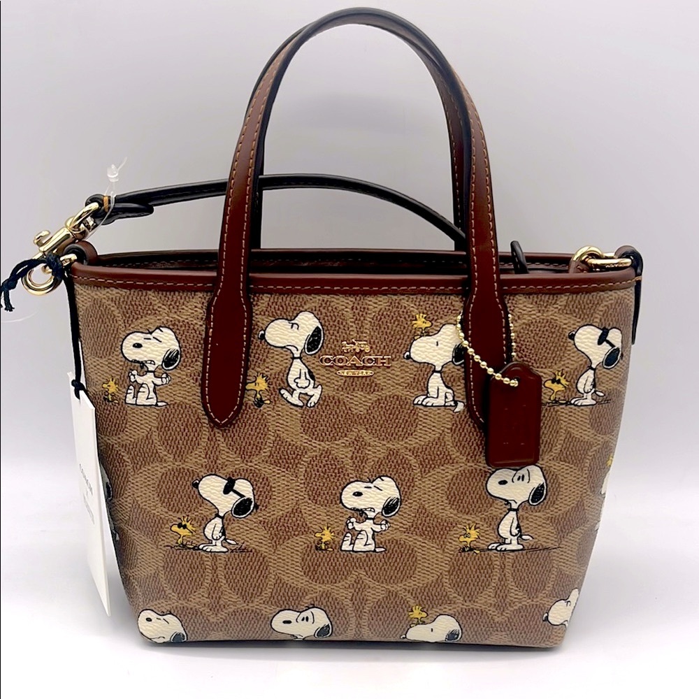 Coach x Peanuts Mini City Tote Crossbody Bag
